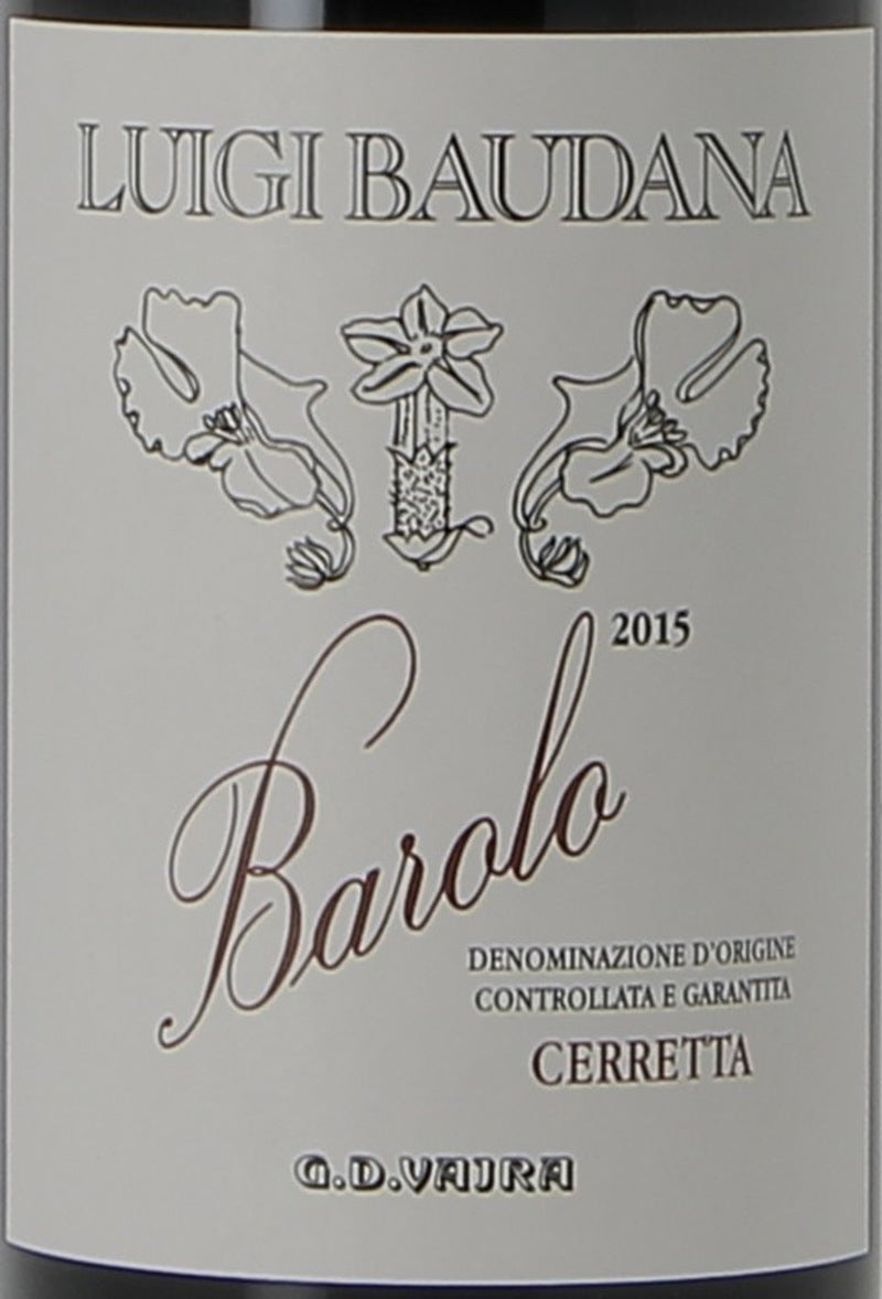 Luigi Baudana Barolo Cerretta 2015 DOCG — wine label