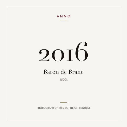 Baron de Brane Margaux 2016 AOC 1,5l — ANNO vintage card; photograph of the actual bottle available on request