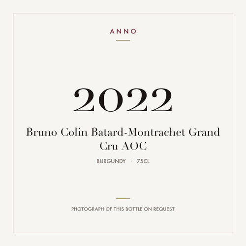 Bruno Colin Batard-Montrachet Grand Cru 2022 AOC 0,75l from Burgundy — ANNO vintage card; photograph of the actual bottle available on request