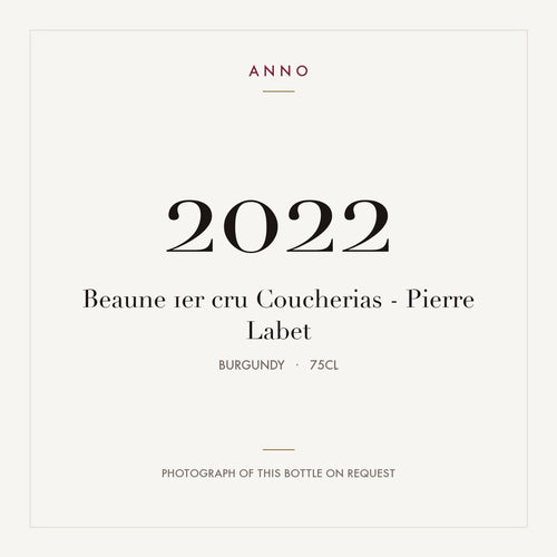 Pierre Labet Beaune Premier Cru Coucherias 2022 AOC 0,75l — ANNO vintage card; photograph of the actual bottle available on request