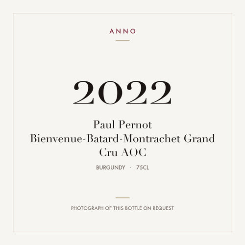 Paul Pernot Bienvenue-Batard-Montrachet Grand Cru 2022 AOC 0,75l from Burgundy — ANNO vintage card; photograph of the actual bottle available on request