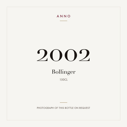 Bollinger R.D. Champagne 2002 AOC 1,5l — ANNO vintage card; photograph of the actual bottle available on request