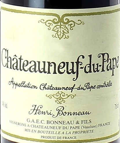 Henri Bonneau Chateauneuf-du-Pape Tradition 2001 AOC 0,75l — wijnetiket, illustratieve afbeelding