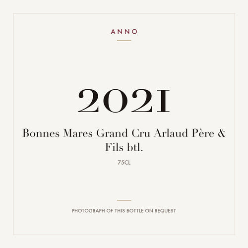 Arlaud Pere & Fils Bonnes-Mares Grand Cru 2021 AOC 0,75l — tarjeta de añada ANNO; foto de la botella real disponible bajo petición