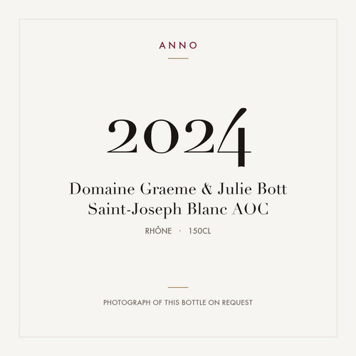 Domaine Graeme & Julie Bott Saint-Joseph Blanc 2024 AOC 1,5l, 隆河 — ANNO 年份卡；實際酒瓶照片可應要求提供