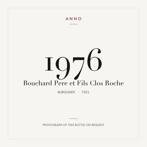 Bouchard Pere et Fils Clos Roche 1976 0,75l — ANNOヴィンテージカード。実際のボトルの写真はご要望に応じてご用意します