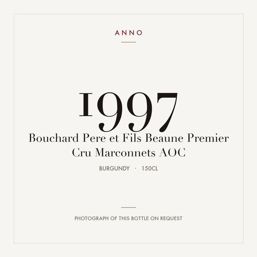 Bouchard Pere et Fils Beaune Premier Cru Marconnets 1997 AOC 1,5l from Burgundy — ANNO vintage card; photograph of the actual bottle available on request