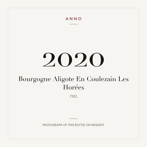 Les Horees Bourgogne Aligote En Coulezain 2020 AOC 0,75l — ANNO vintage card; photograph of the actual bottle available on request