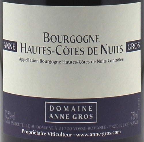 Domaine Anne Gros Bourgogne Hautes-Cotes de Nuits AOC — wine label, illustrative image