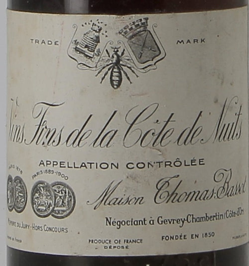 Maison Thomas Bassot Vins Fins de la Cote de Nuits 1959 AOC — wine label