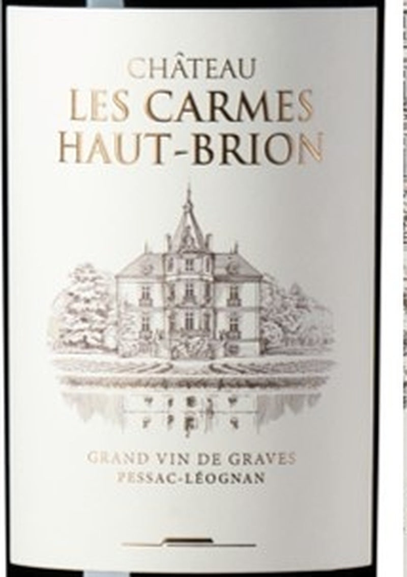 Chateau Les Carmes Haut-Brion Pessac-Leognan AOC — wine label, illustrative image