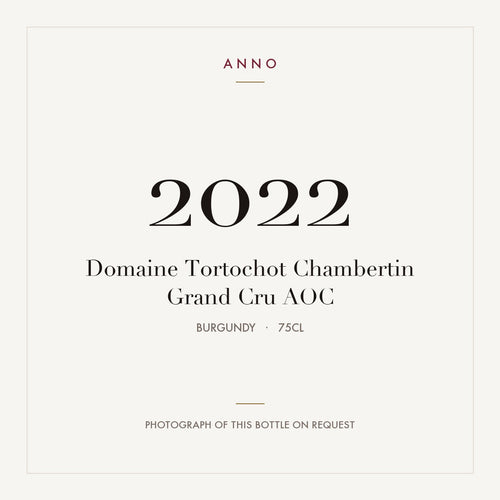 Domaine Tortochot Chambertin Grand Cru 2022 AOC 0,75l from Burgundy — ANNO vintage card; photograph of the actual bottle available on request