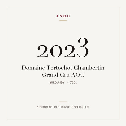 Domaine Tortochot Chambertin Grand Cru 2023 AOC 0,75l from Burgundy — ANNO vintage card; photograph of the actual bottle available on request