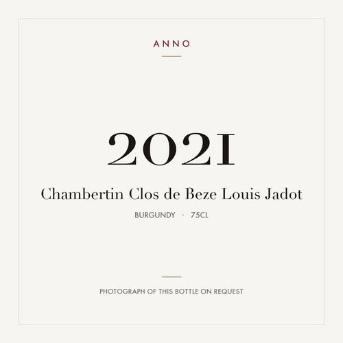 Louis Jadot Chambertin-Clos de Beze Grand Cru 2021 AOC 0,75l — ANNO-Jahrgangskarte; Foto der tatsächlichen Flasche auf Anfrage