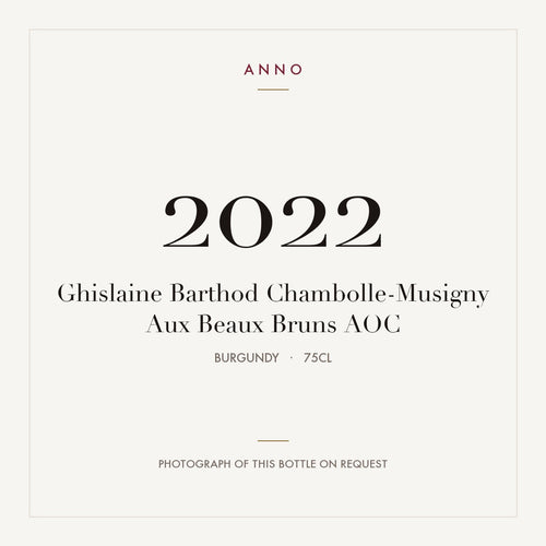 Ghislaine Barthod Chambolle-Musigny Aux Beaux Bruns 2022 AOC 0,75l from Burgundy — ANNO vintage card; photograph of the actual bottle available on request