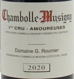 Georges Roumier Chambolle-Musigny Premier Cru Les Amoureuses 2020 AOC 0,75l from Burgundy — ANNO vintage card; photograph of the actual bottle available on request