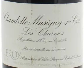 Domaine Leroy Chambolle-Musigny Premier Cru Les Charmes 2011 AOC 0,75l from Burgundy — ANNO vintage card; photograph of the actual bottle available on request