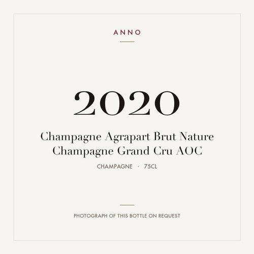 Champagne Agrapart Brut Nature Champagne Grand Cru 2020 AOC 0,75l from Champagne — ANNO vintage card; photograph of the actual bottle available on request