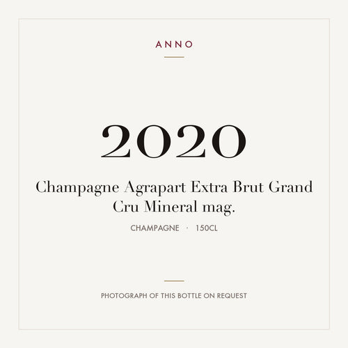 Champagne Agrapart Extra Brut Mineral Champagne Grand Cru 2020 AOC 1,5l — ANNO vintage card; photograph of the actual bottle available on request