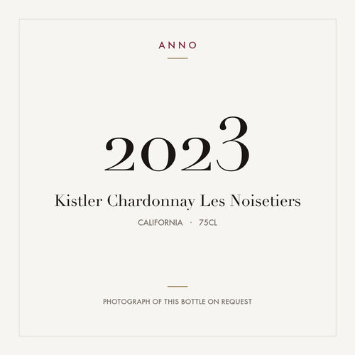 Kistler Chardonnay Les Noisetiers 2023 0,75l from California — ANNO vintage card; photograph of the actual bottle available on request