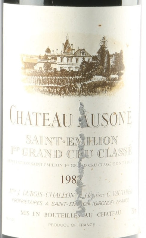 Chateau Ausone Saint-Emilion 1982 AOC 0,75l — vinetiket