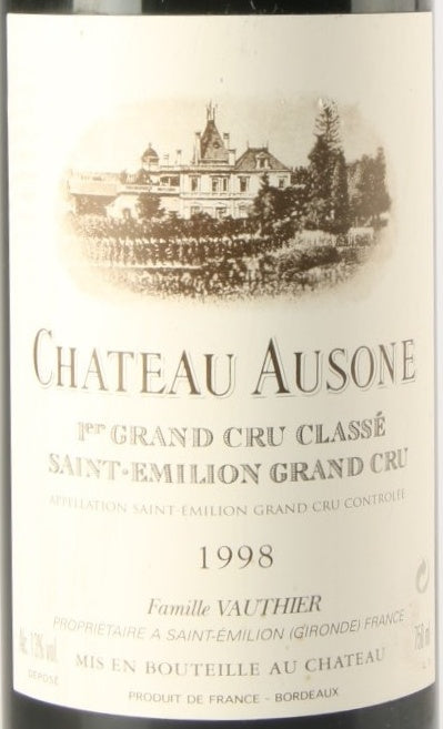 Chateau Ausone Saint-Emilion 1998 AOC 0,75l — wine label