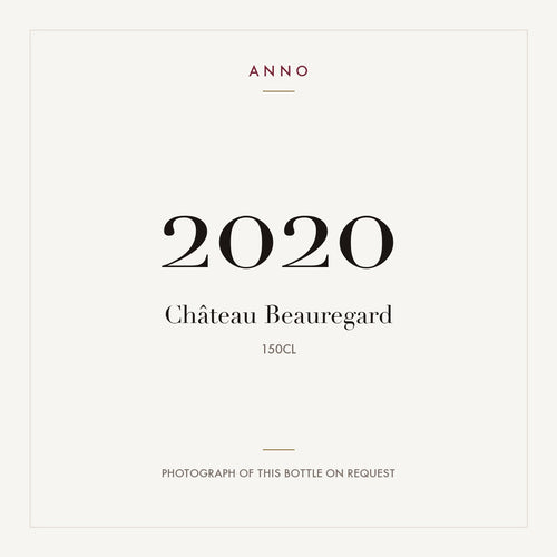 Chateau Beauregard Pomerol 2020 AOC 1,5l — carte millésime ANNO ; photo de la bouteille réelle disponible sur demande