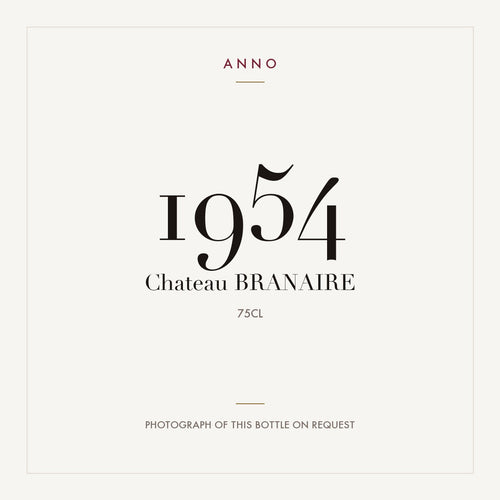 Chateau Branaire Saint-Julien 1954 AOC 0,75l — ANNO 年份卡；實際酒瓶照片可應要求提供