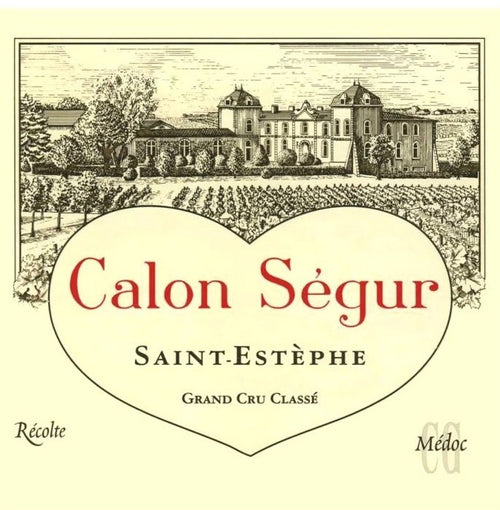 Chateau Calon Segur Saint-Estephe AOC — wine label, illustrative image