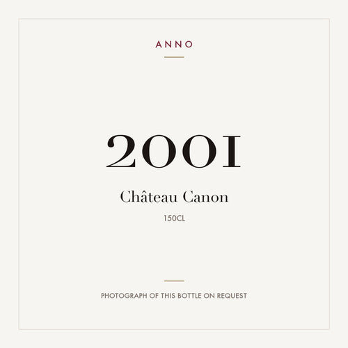 Chateau Canon Saint-Emilion Grand Cru 2001 AOC 1,5l — card dell'annata ANNO; foto della bottiglia reale disponibile su richiesta