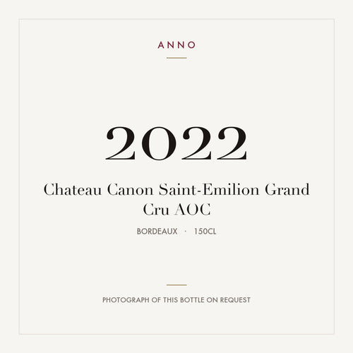 Chateau Canon Saint-Emilion Grand Cru 2022 AOC 1,5l from Bordeaux — ANNO vintage card; photograph of the actual bottle available on request