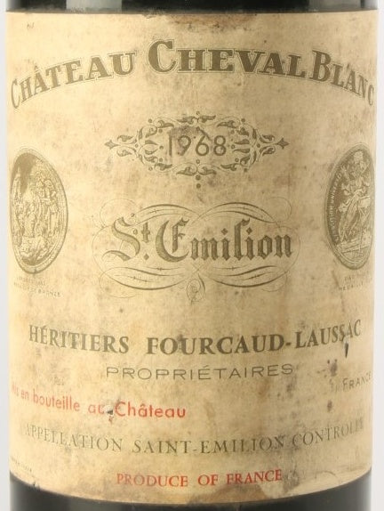 Chateau Cheval Blanc Saint-Emilion 1968 AOC 0,75l — 酒標
