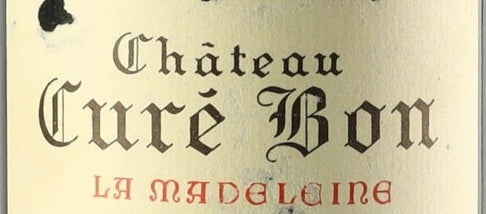 Chateau Cure-Bon La Madeleine Saint-Emilion AOC — wine label, illustrative image