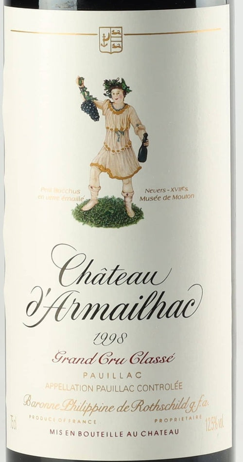 Chateau d'Armailhac Pauillac 1998 AOC — wine label