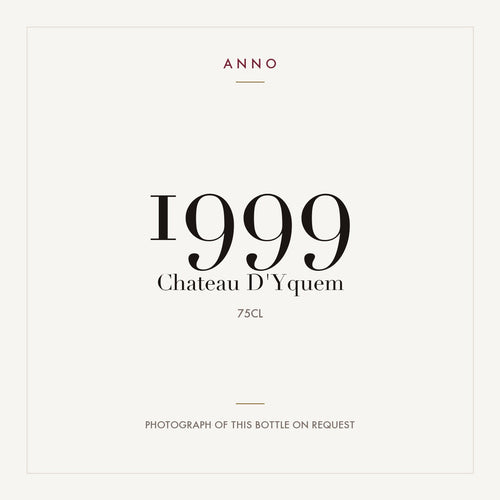 Chateau d'Yquem Sauternes 1999 AOC 0,75l — ANNO vintage card; photograph of the actual bottle available on request