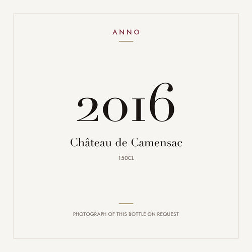 Chateau de Camensac Haut-Medoc 2016 AOC 1,5l — ANNO vintage card; photograph of the actual bottle available on request