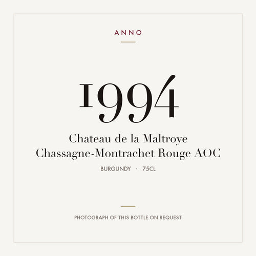 Chateau de la Maltroye Chassagne-Montrachet Rouge 1994 AOC 0,75l, 勃根地 — ANNO 年份卡；實際酒瓶照片可應要求提供