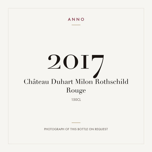 Chateau Duhart-Milon Rothschild Pauillac 2017 AOC 1,5l — tarjeta de añada ANNO; foto de la botella real disponible bajo petición