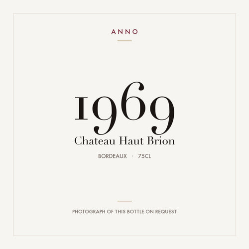 Chateau Haut-Brion Graves 1969 AOC 0,75l — ANNO-årgangskort; foto af den faktiske flaske på forespørgsel