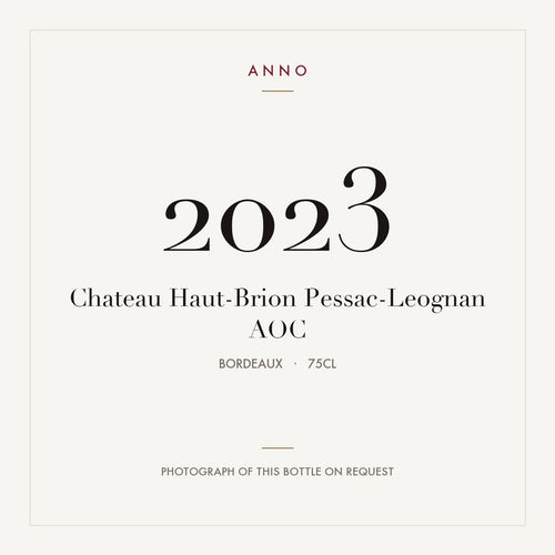 Chateau Haut-Brion Pessac-Leognan 2023 AOC 0,75l from Bordeaux — ANNO vintage card; photograph of the actual bottle available on request