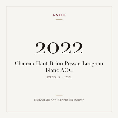 Chateau Haut-Brion Pessac-Leognan Blanc 2022 AOC 0,75l from Bordeaux — ANNO vintage card; photograph of the actual bottle available on request