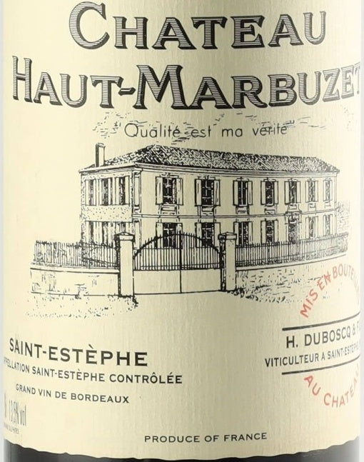 Chateau Haut-Marbuzet Saint-Estephe 2011 AOC 0,75l — etichetta del vino, immagine indicativa