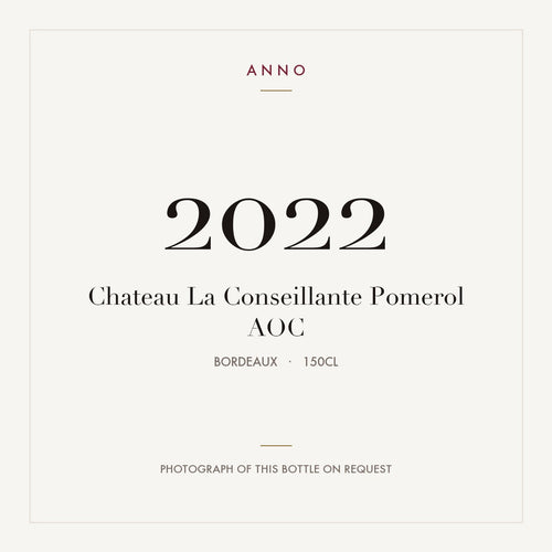 Chateau La Conseillante Pomerol 2022 AOC 1,5l from Bordeaux — ANNO vintage card; photograph of the actual bottle available on request