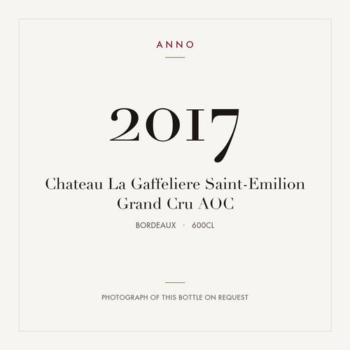 Chateau La Gaffeliere Saint-Emilion Grand Cru 2017 AOC 6l, Бордо — карточка урожая ANNO; фото настоящей бутылки по запросу