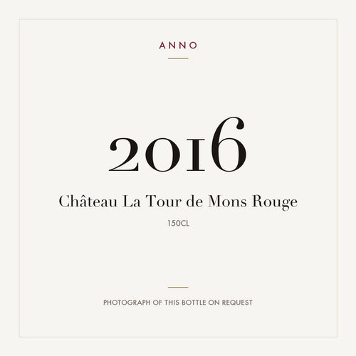 Chateau La Tour de Mons Margaux 2016 AOC 1,5l — ANNO vintage card; photograph of the actual bottle available on request