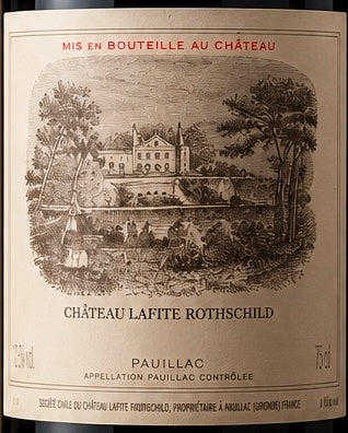 Chateau Lafite Rothschild Pauillac 1992 AOC 0,75l — étiquette du vin, image indicative