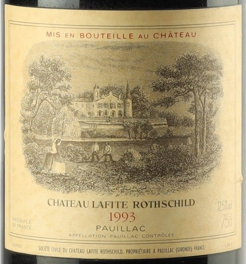 Chateau Lafite Rothschild Pauillac 1993 AOC 0,75l — etichetta del vino