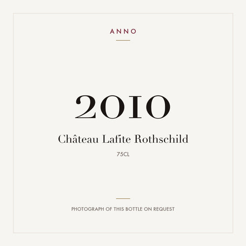 Chateau Lafite Rothschild Pauillac 2010 AOC 0,75l — ANNO vintage card; photograph of the actual bottle available on request