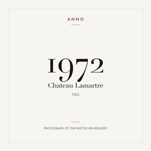 Chateau Lamartre Saint-Emilion 1972 AOC 0,75l — ANNO vintage card; photograph of the actual bottle available on request