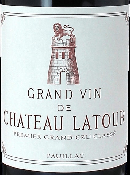 Chateau Latour Pauillac 1955 AOC 0,75l — wine label, illustrative image